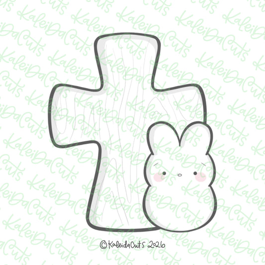 Cross with Peep Cookie Cutter
