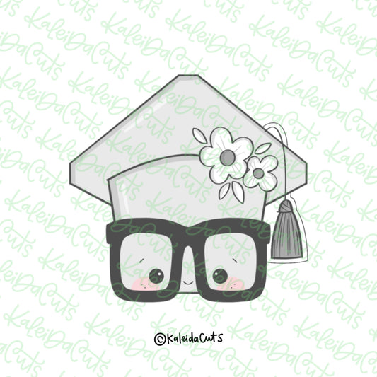 Nerdy Grad Hat Cookie Cutter