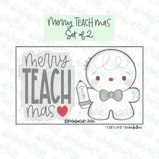 Merry Teach Mas Cookie Cutter Set of 2