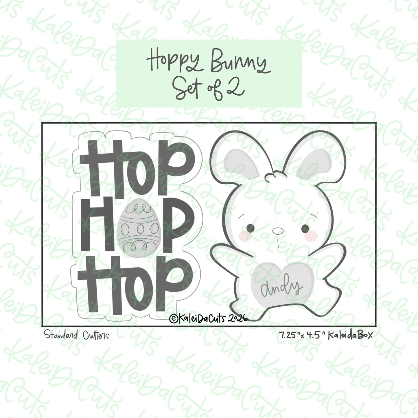 Hoppy Bunny Cookie Cutters Set of 2