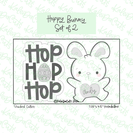 Hoppy Bunny Cookie Cutters Set of 2