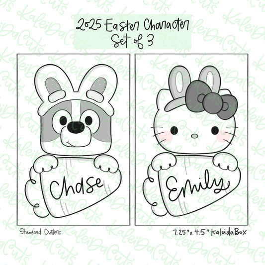 2025 Easter Character Cookie Cutter Set of 3