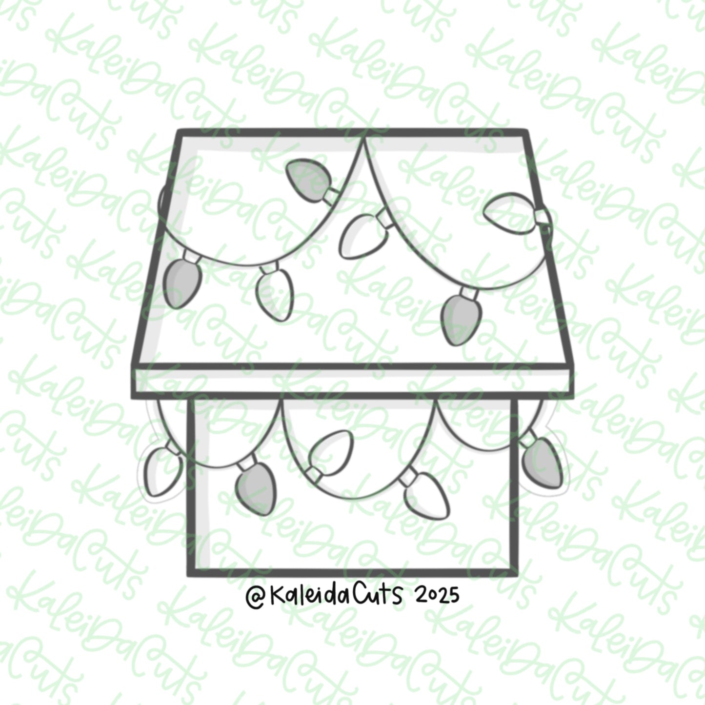 Peanut Christmas Doghouse Cookie Cutter