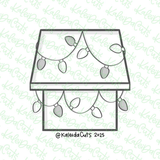 Peanut Christmas Doghouse Cookie Cutter