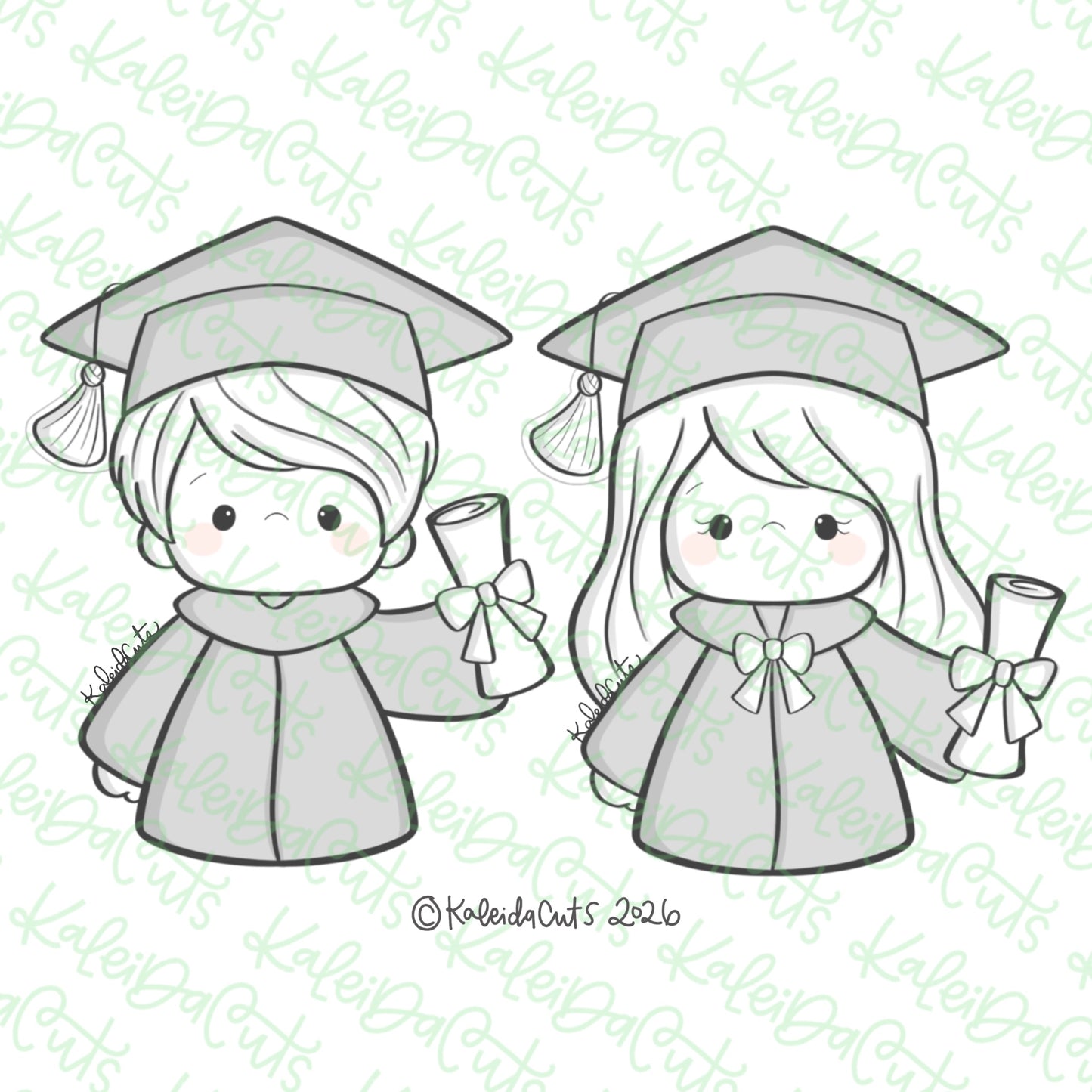Grad Kids 2026 Cookie Cutters Set of 2