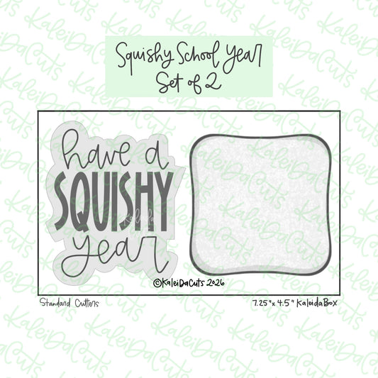 Squishy School Year Cookie Cutter Set of 2