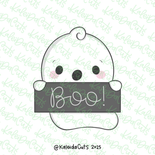 Ghost Boy Plaque Cookie Cutter