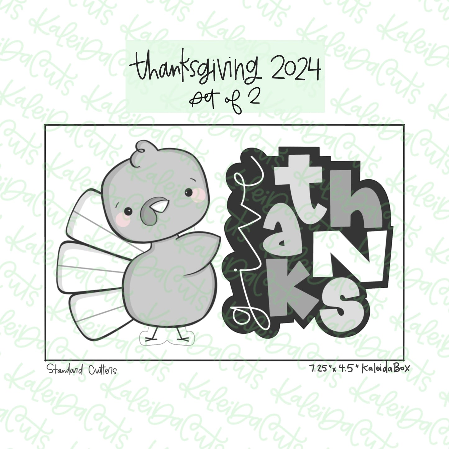 Thanksgiving 2024 Cookie Cutter Set of 2