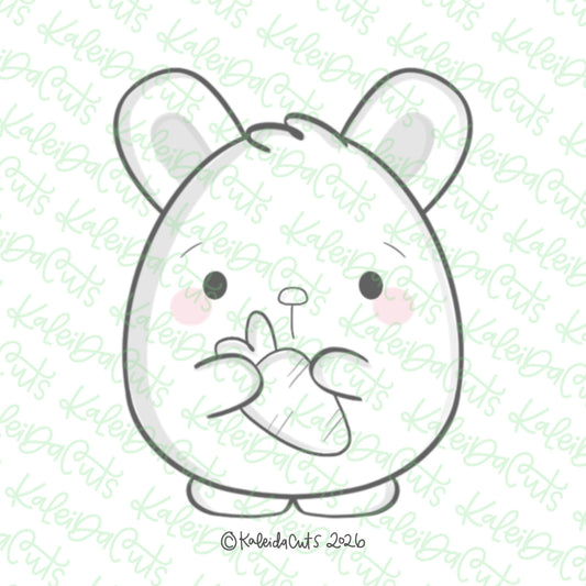 Cute Round Bunny Cookie Cutter