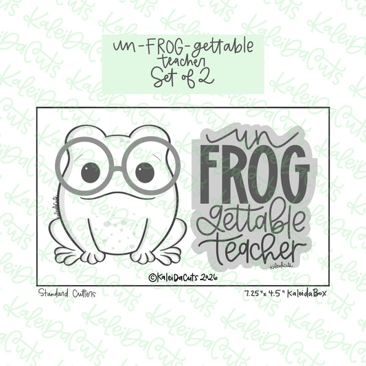 UnFrogGettable Teacher Cookie Cutters Set of 2