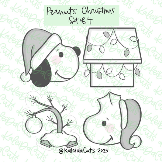 Peanut Christmas Cookie Cutter Set of 4
