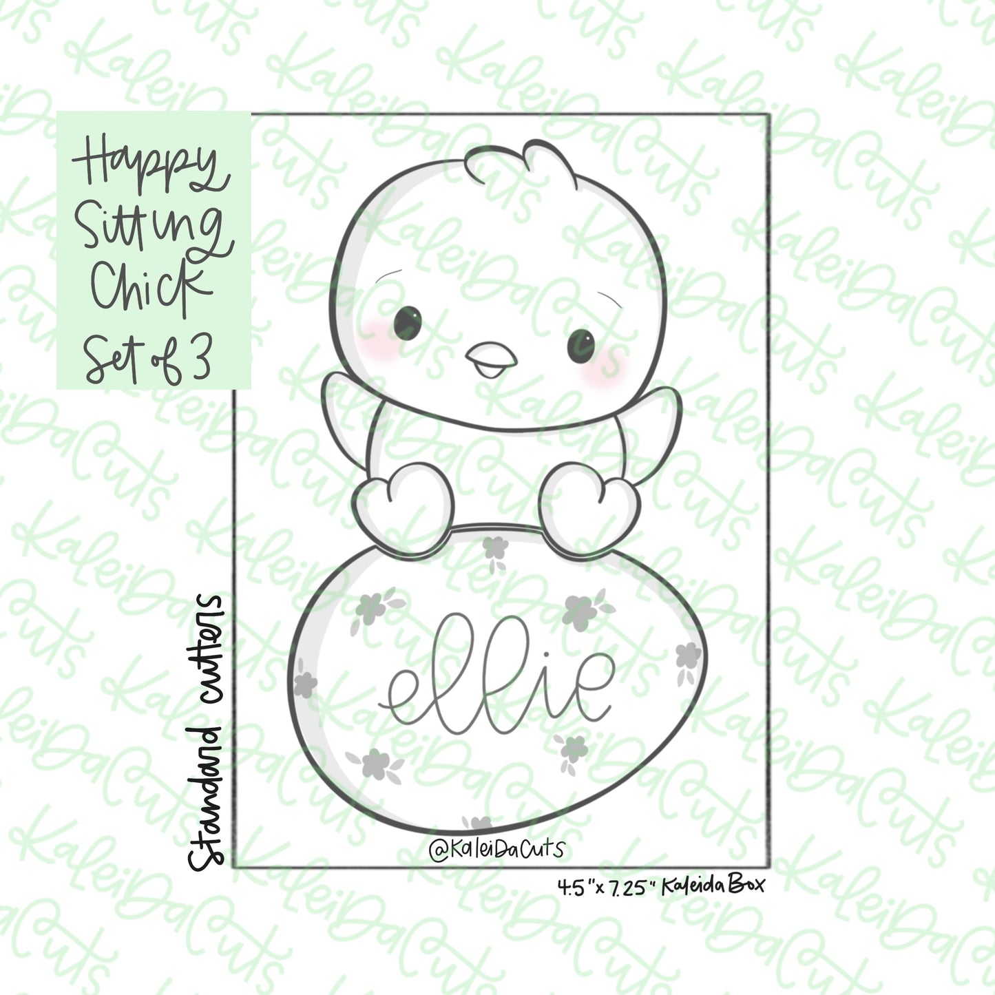 Happy Sitting Chick Cookie Cutters Set of 2