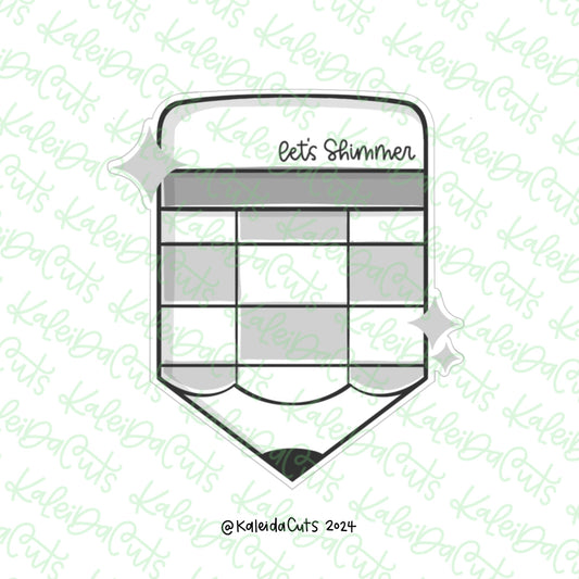 Shimmer Pencil Cookie Cutter