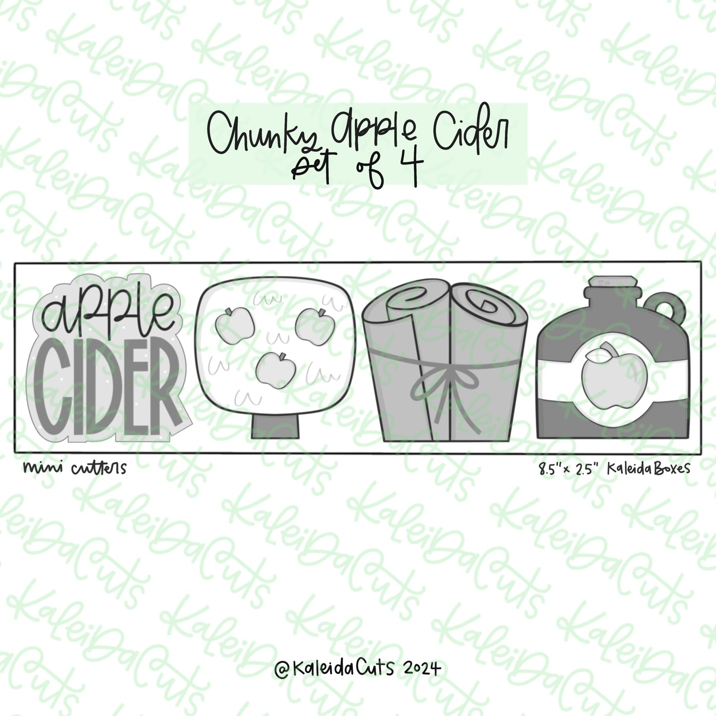 Chunky Apple Cider Cookie Cutter Set of 4