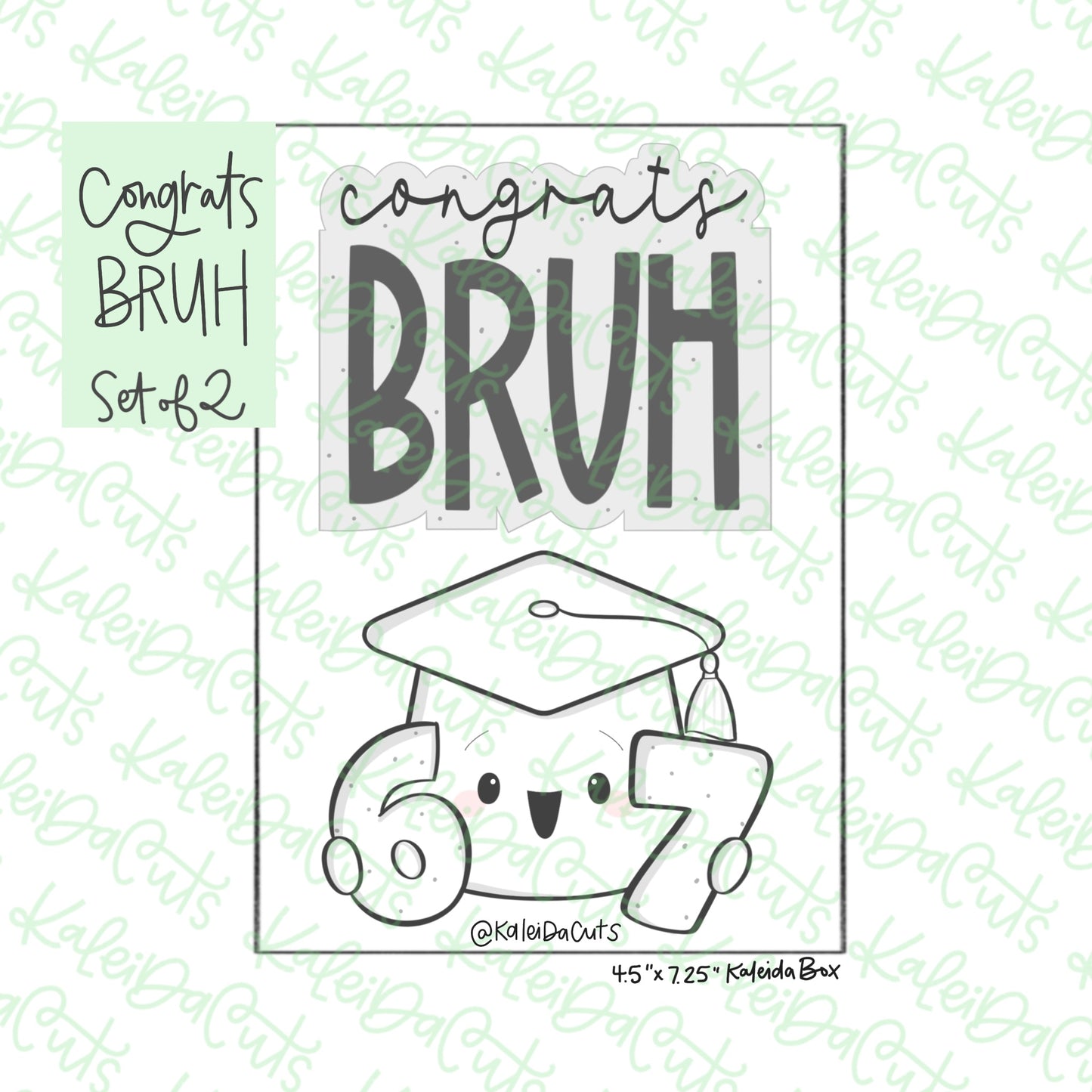 Congrats Bruh Cookie Cutters Set of 2