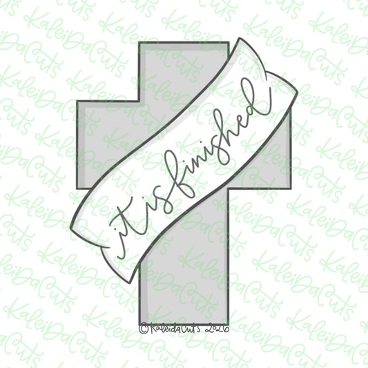 2026 Cross Banner Cookie Cutter