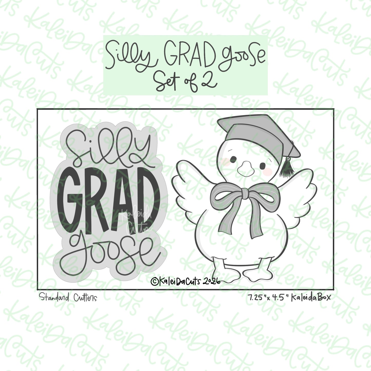 Silly Grad Goose Cookie Cutters Set of 2