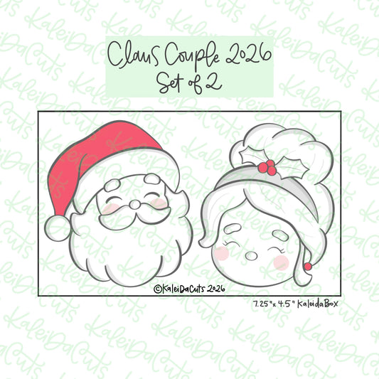 Claus Couple 2026 Cookie Cutter Set of 2
