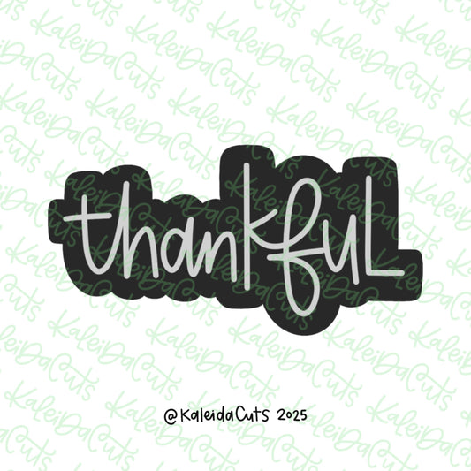 Thankful Lettering 2025 Cookie Cutter