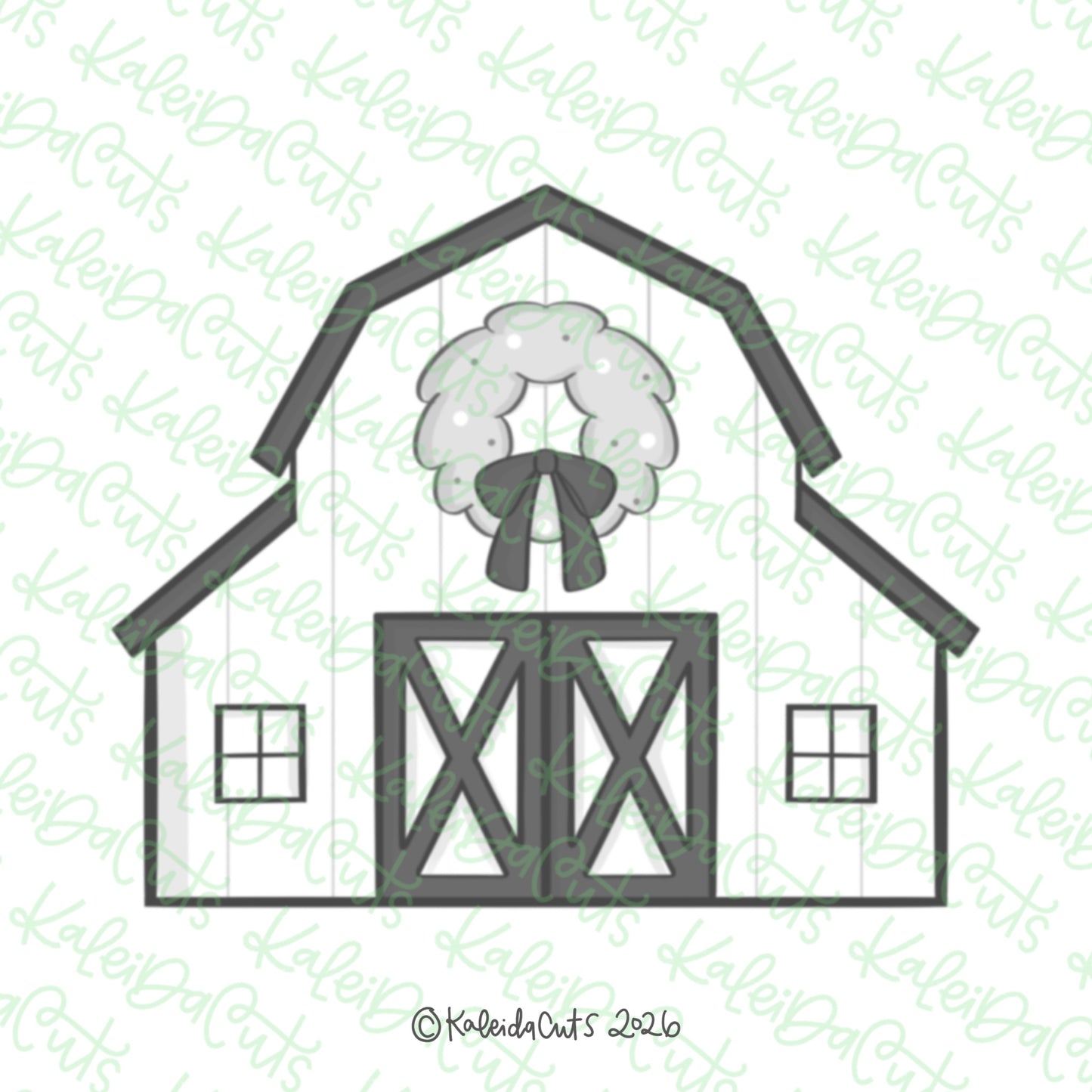 Tree Farm Barn Cookie Cutter