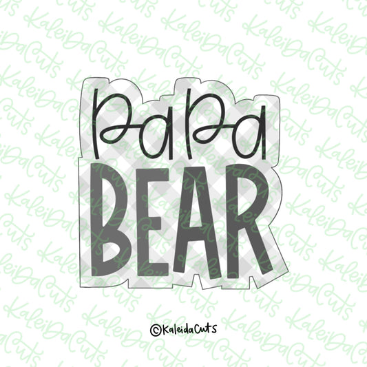 Square Papa Bear Cookie Cutter