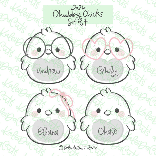 2026 Chubby Chicks Cookie Cutters Set of 4
