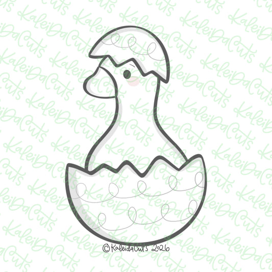 Silly Easter Goose Hatching Egg Cookie Cutter