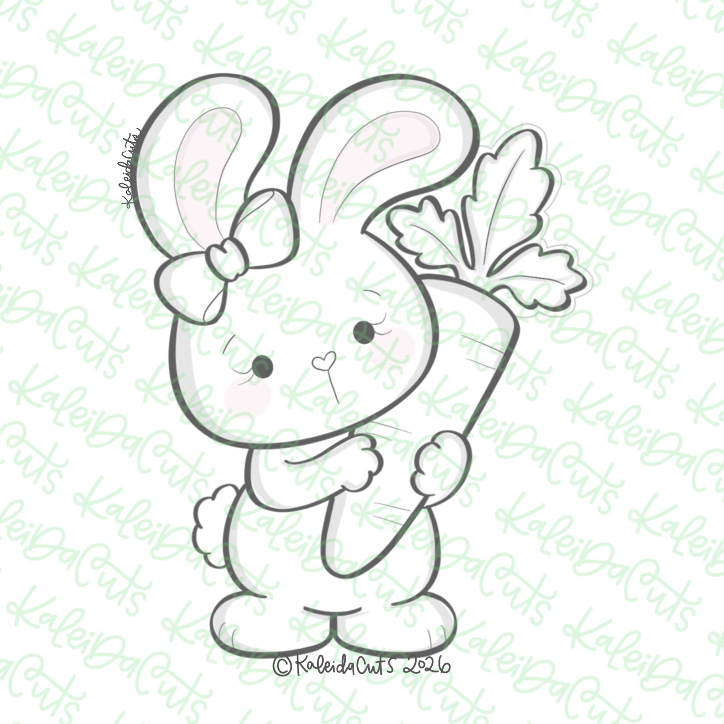 Easter Bunny Carrot Girl Cookie Cutter