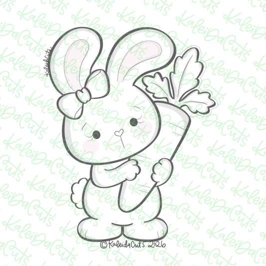 Easter Bunny Carrot Girl Cookie Cutter