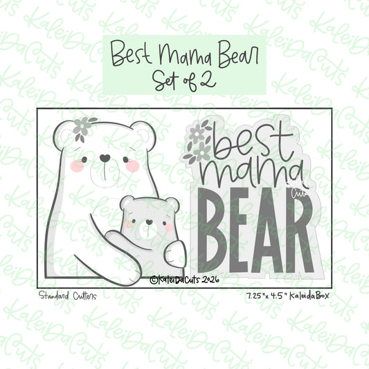 Best Mama Bear Cookie Cutters Set of 2