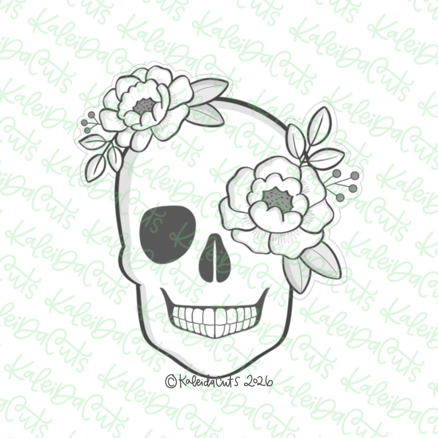 Floral Skull 2026 Cookie Cutter