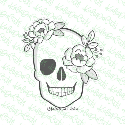 Floral Skull 2026 Cookie Cutter