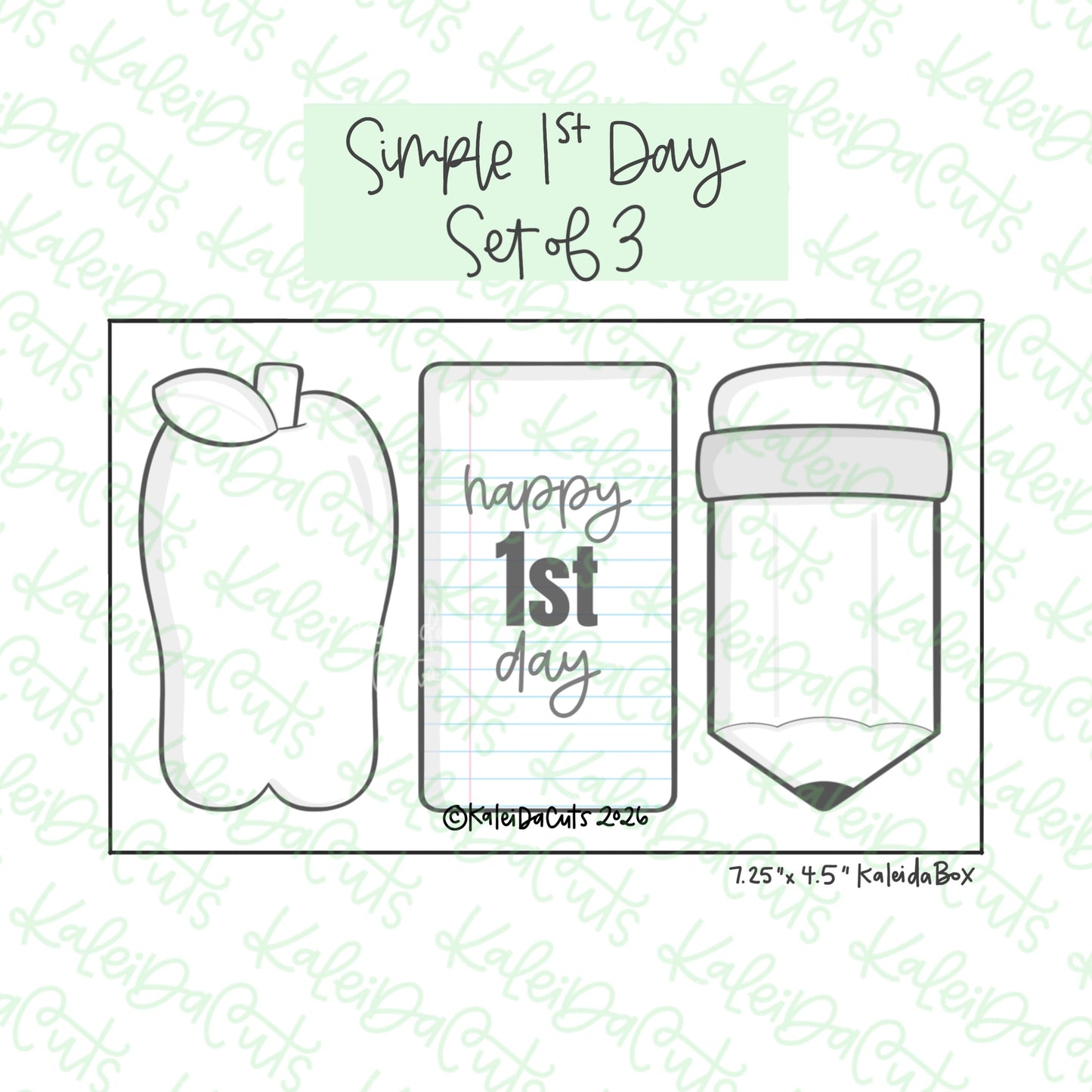 Simple 1st Day Cookie Cutter Set of 3