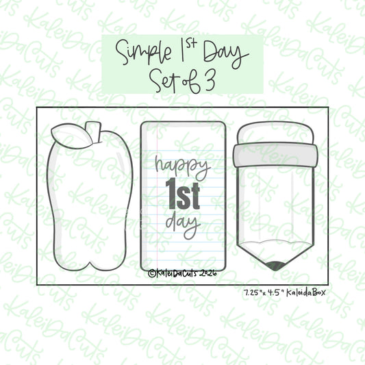 Simple 1st Day Cookie Cutter Set of 3
