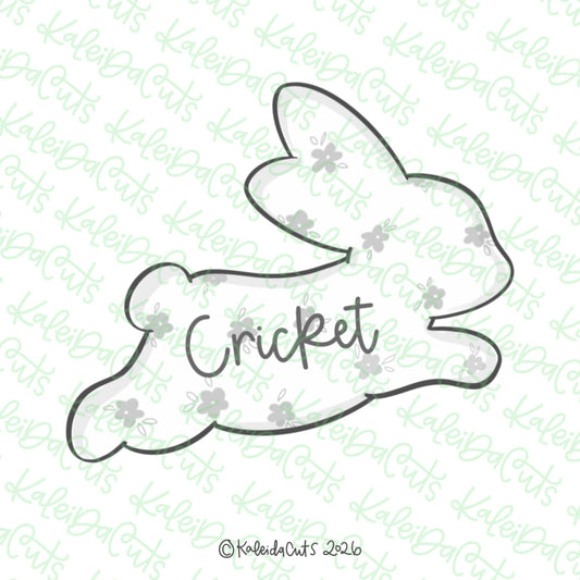Bounding Bunny Cricket Cookie Cutter