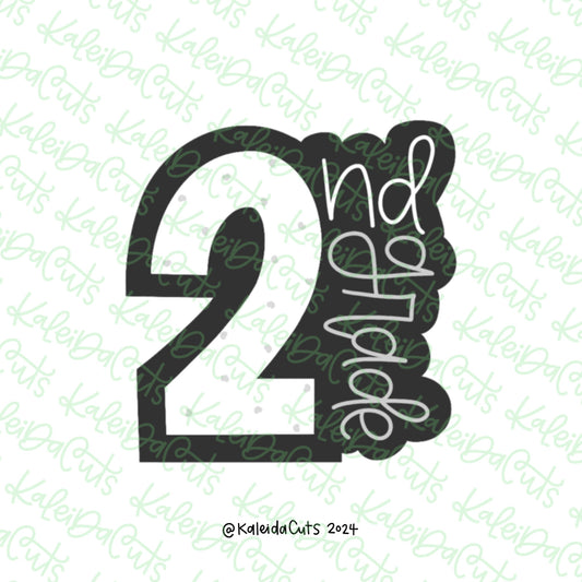 2nd Grade Plaque Cookie Cutter