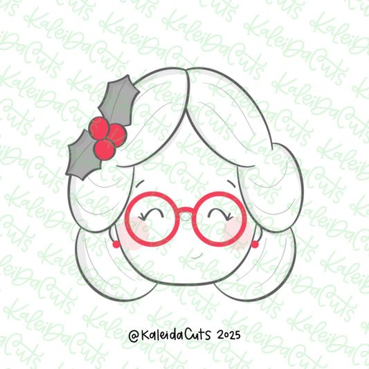 Mrs Claus Baking Face Cookie Cutter