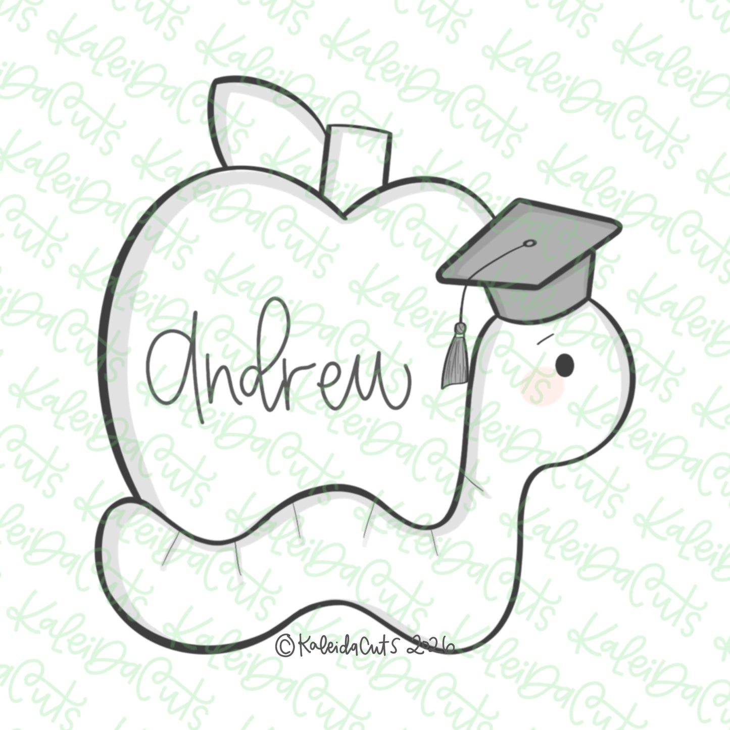 Grad Worm Apple Cookie Cutter
