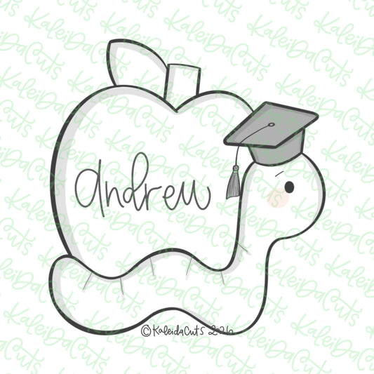 Grad Worm Apple Cookie Cutter