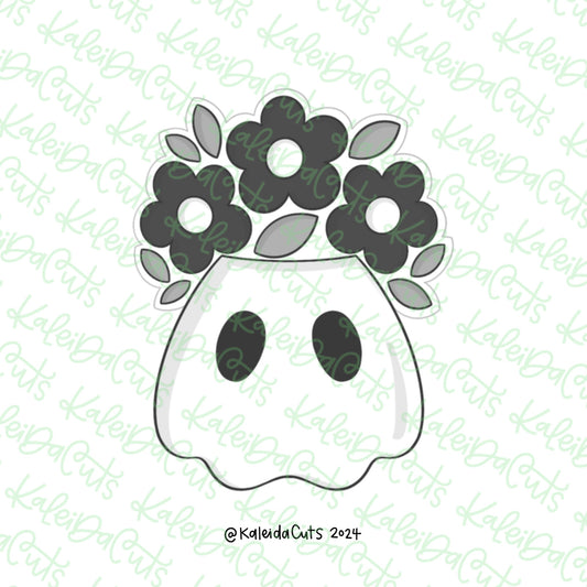 Ghost Floral Bouquet Cookie Cutter