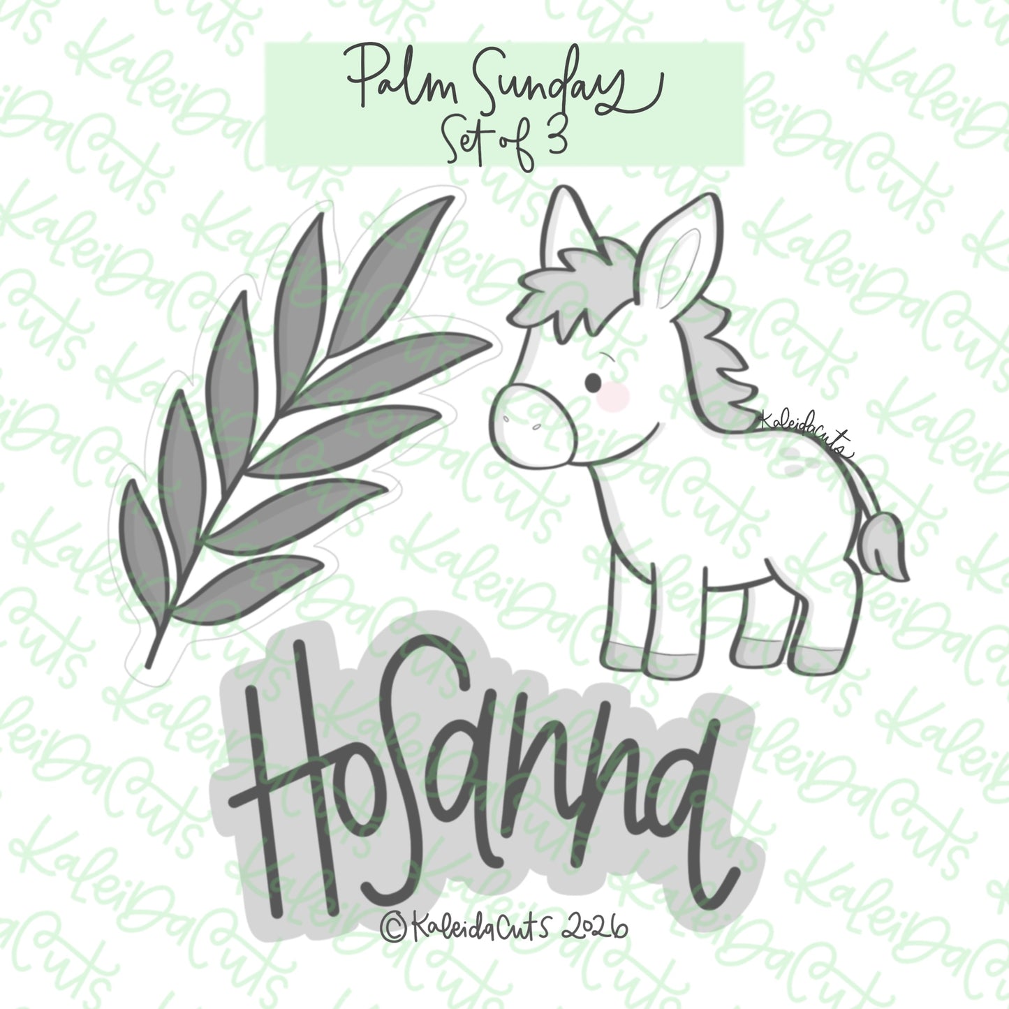 Palm Sunday Cookie Cutters Set of 3