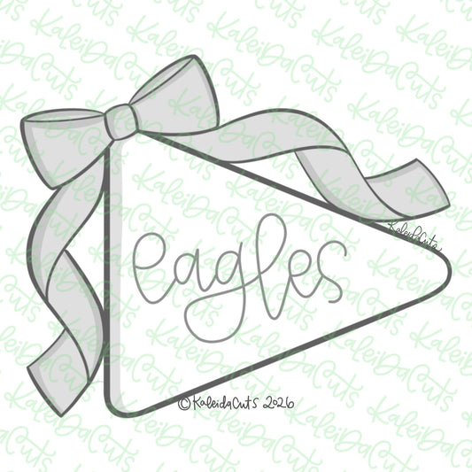 Pennant with Bow Cookie Cutter