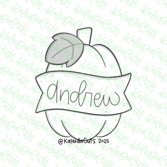 Pumpkin Banner 2025 Cookie Cutter