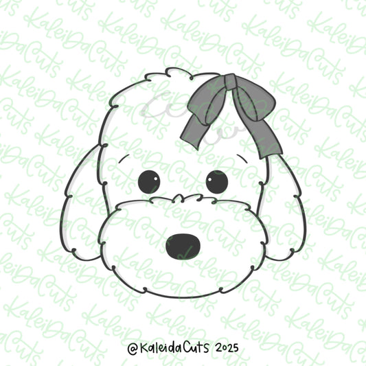 Labradoodle Bow Face Cookie Cutter