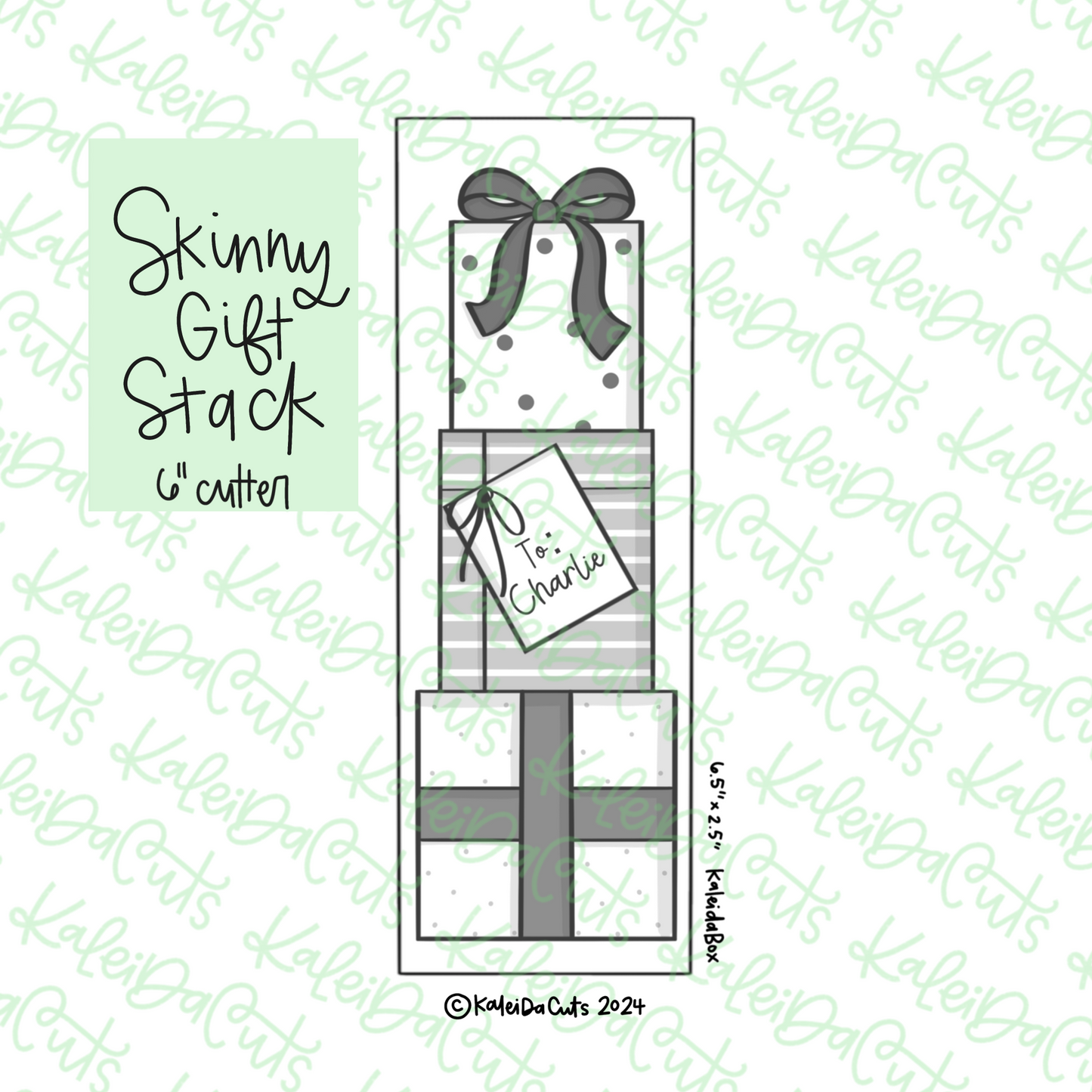 Skinny Gift Stack Cookie Cutter