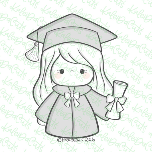 Grad Kid Girl Cookie Cutter