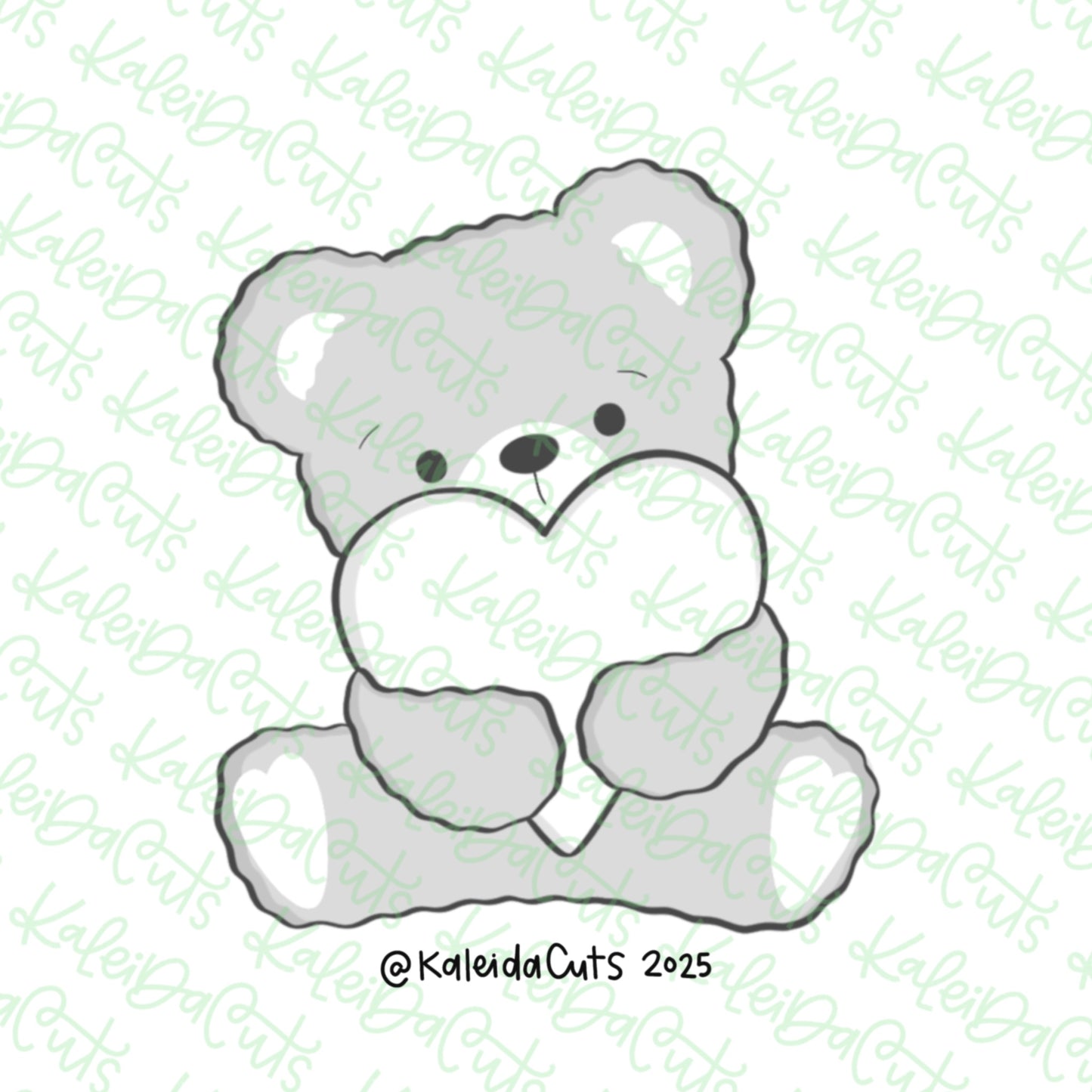 Cozy Teddy Heart Cookie Cutter