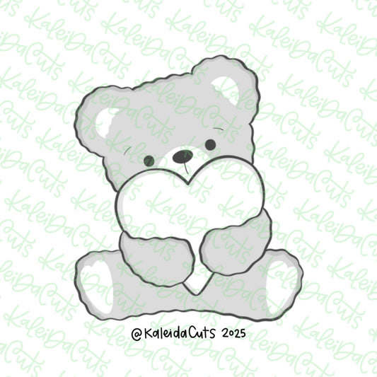 Cozy Teddy Heart Cookie Cutter