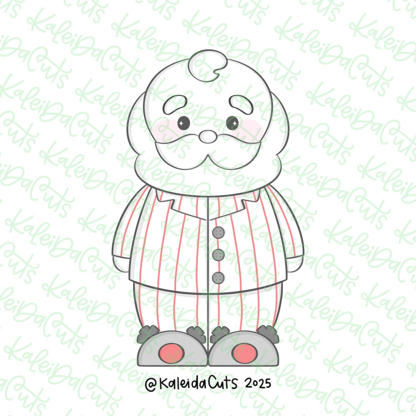 Pajama Santa Tall Cookie Cutter