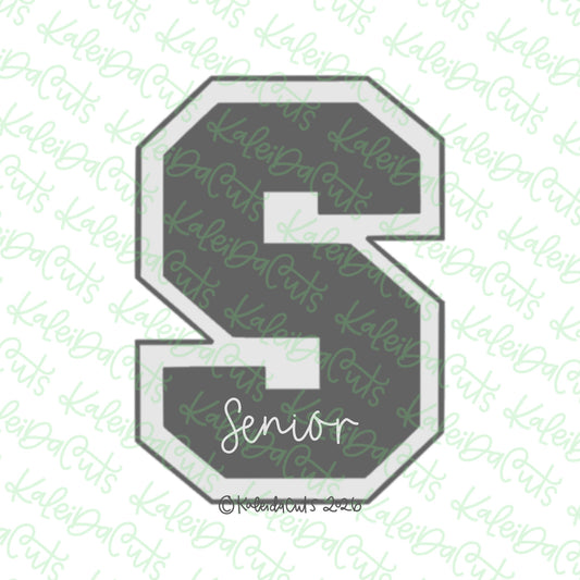 Varsity Letter S Cookie Cutter